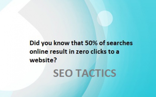 Did you know that 50% of all searches online result in zero clicks to a website?